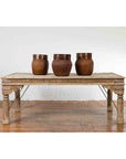 Antique Indian Courtyard Door Bleached and Converted into a Coffee Table-5. Asian & Chinese Furniture, Art, Antiques, Vintage Home Décor for sale at FEA Home