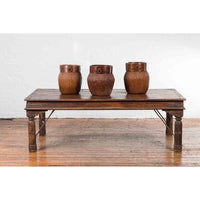 Antique Indian Courtyard Door Panel from Rajasthan Made into a Coffee Table