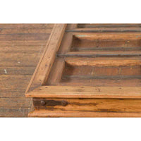 19th Century Indian Paneled Door with Iron Accents Converted into a Coffee Table