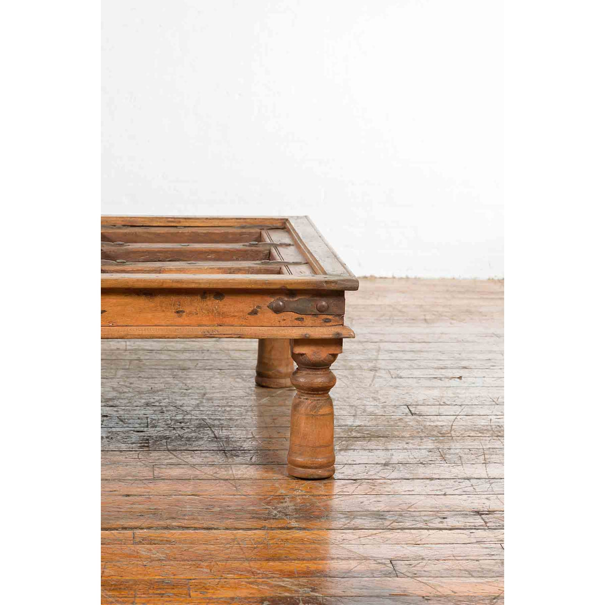 Indian 19th Century Sheesham Wood Courtyard Door Redesigned as a Coffee Table-6. Asian &amp; Chinese Furniture, Art, Antiques, Vintage Home Décor for sale at FEA Home