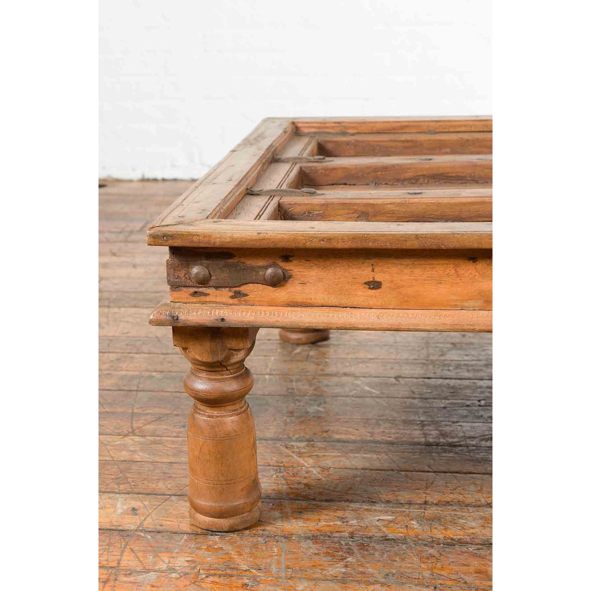 Indian 19th Century Sheesham Wood Courtyard Door Redesigned as a Coffee Table-9. Asian &amp; Chinese Furniture, Art, Antiques, Vintage Home Décor for sale at FEA Home