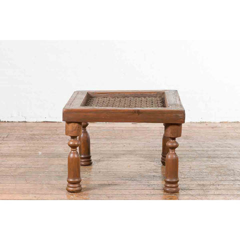 Antique Indian Window Grate Made into a Coffee Table