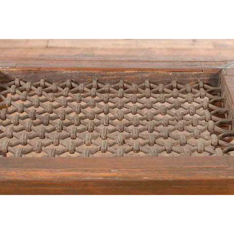 Antique Indian Window Grate Made into a Coffee Table