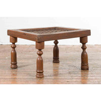 Antique Indian Window Grate Made into a Coffee Table