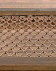 Antique Indian Metal Window Grill Made into Coffee Table with Baluster Legs-10. Asian & Chinese Furniture, Art, Antiques, Vintage Home Décor for sale at FEA Home