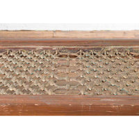 Indian Antique Window Grate Made into a Coffee Table with Turned Baluster Legs