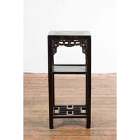 Early 20th Century Black Lacquered Lamp Table