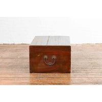 Chinese 19th Century Qing Dynasty Blanket Chest with Cinnabar Patina