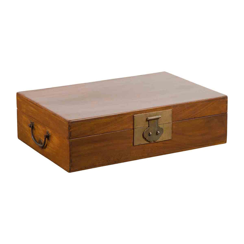 Chinese Vintage Blanket Chest with Traditional Brass Hardware and Handles- Asian Antiques, Vintage Home Decor & Chinese Furniture - FEA Home
