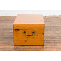 Chinese Early 20th Century Elmwood Blanket Chest with Brass Hardware