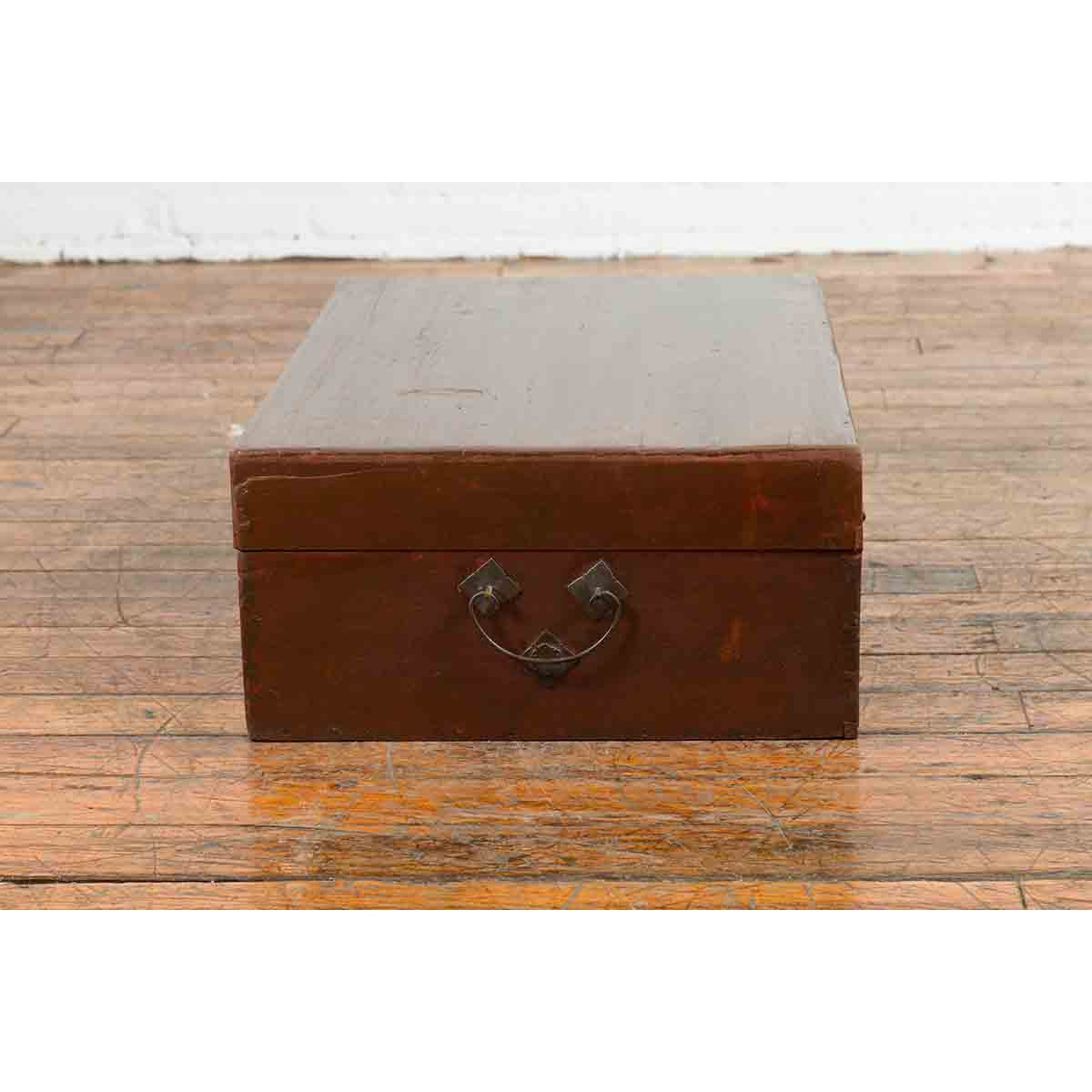 Chinese Early 20th Century Blanket Chest with Underglaze Floral Motifs-14. Asian &amp; Chinese Furniture, Art, Antiques, Vintage Home Décor for sale at FEA Home