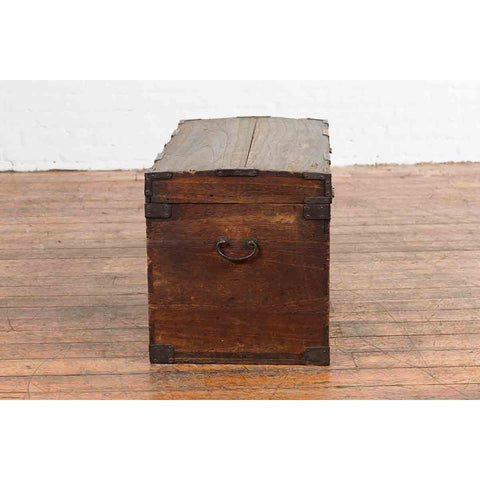 Japanese Meiji Period 19th Century Blanket Chest with Iron Hardware and Patina-YN7166-14. Asian & Chinese Furniture, Art, Antiques, Vintage Home Décor for sale at FEA Home