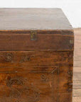 Indian Vintage Wedding Chest with Brass Foliage Décor and Multiple Compartments-12. Asian & Chinese Furniture, Art, Antiques, Vintage Home Décor for sale at FEA Home