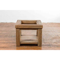 Vintage Natural Wood Mexican Coffee Table Base