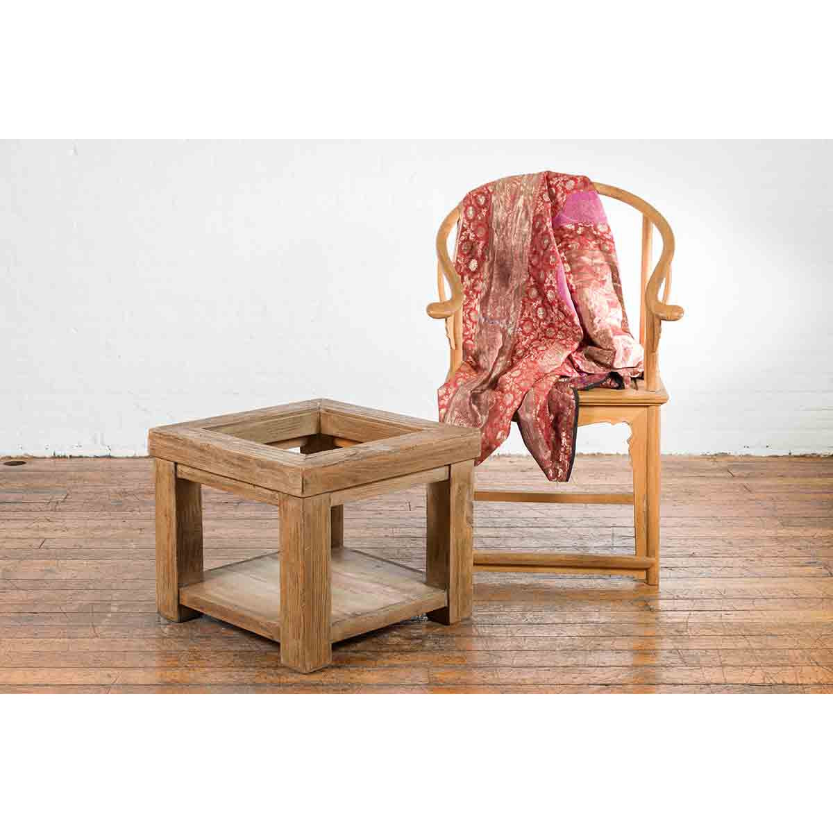 Vintage Natural Wood Mexican Coffee Table Base-4. Asian &amp; Chinese Furniture, Art, Antiques, Vintage Home Décor for sale at FEA Home