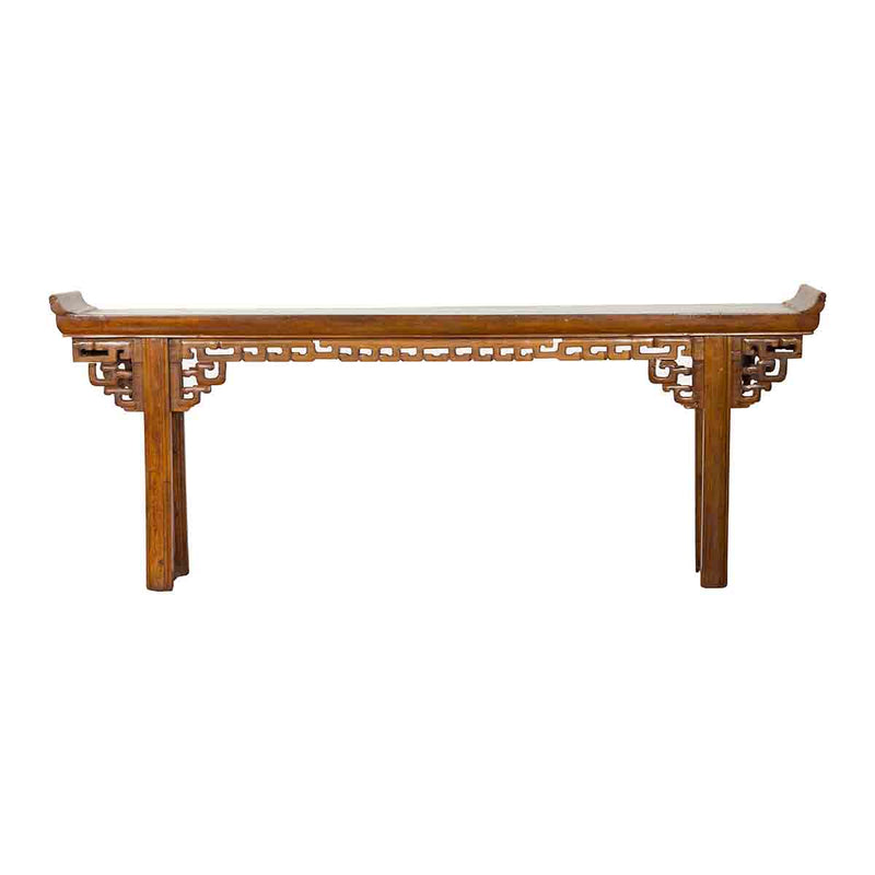 Qing Dynasty Period Altar Console Table with Open Fretwork- Asian Antiques, Vintage Home Decor & Chinese Furniture - FEA Home