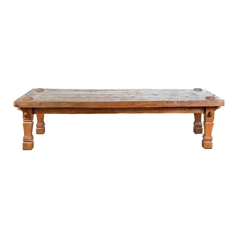 19th Century Indonesian Madurese Coffee Table with Carved Legs and Raised Joints- Asian Antiques, Vintage Home Decor & Chinese Furniture - FEA Home