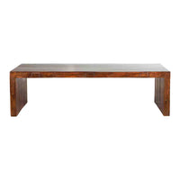 Indian 19th Century Low Altar Table with Underglaze Snake Skin Pattern