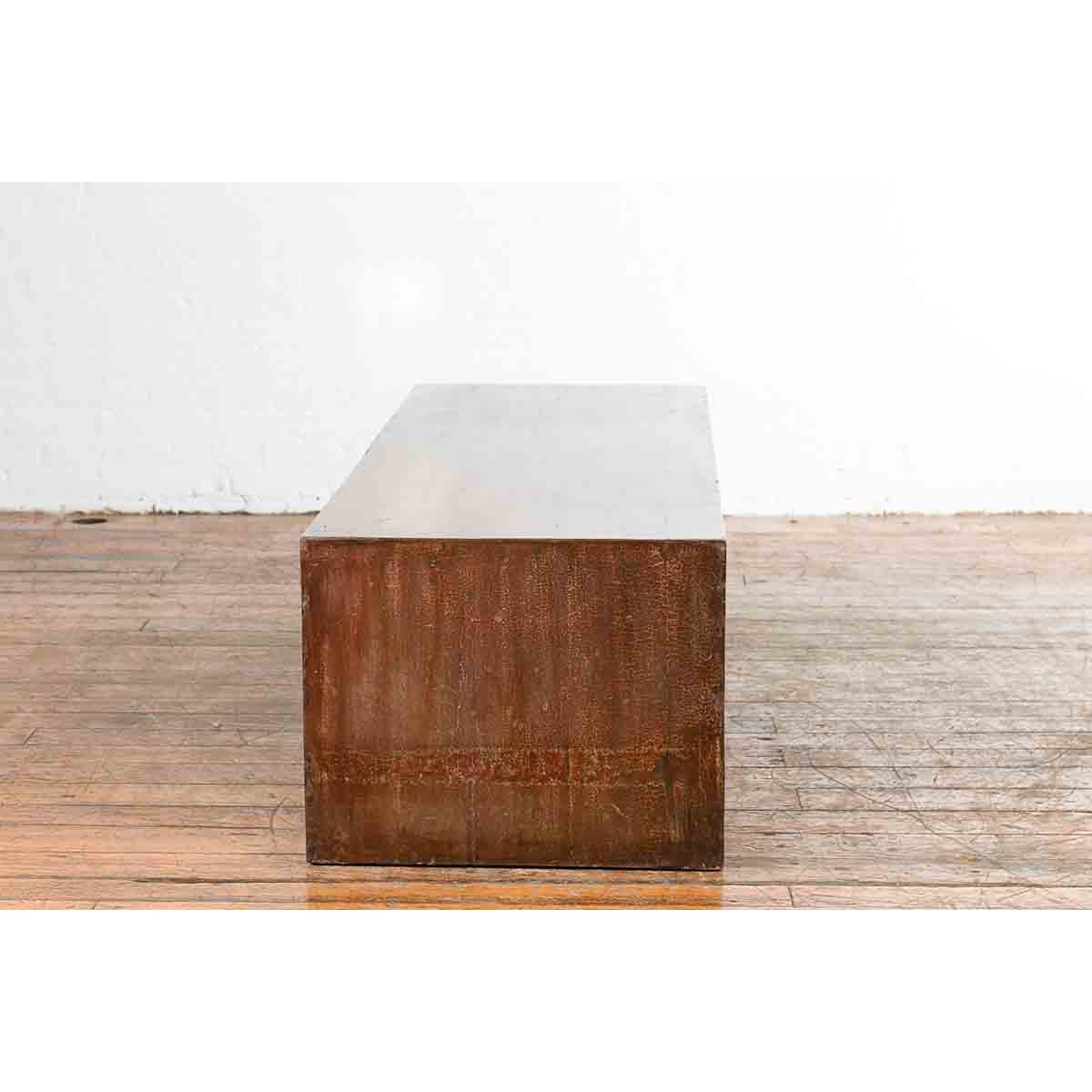 Indian 19th Century Low Altar Table with Underglaze Snake Skin Pattern-8. Asian &amp; Chinese Furniture, Art, Antiques, Vintage Home Décor for sale at FEA Home