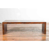 Indian 19th Century Low Altar Table with Underglaze Snake Skin Pattern