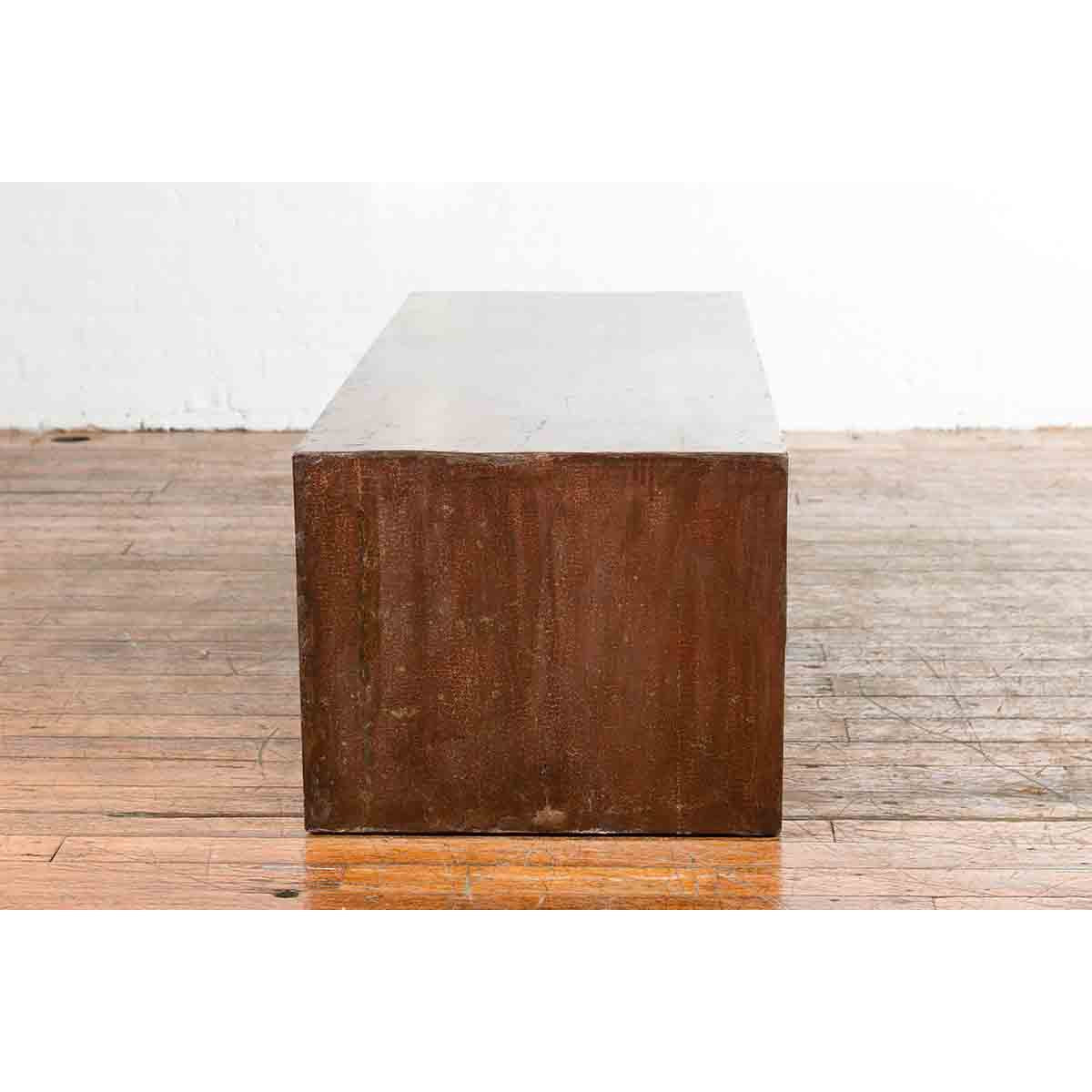 Indian 19th Century Low Altar Table with Underglaze Snake Skin Pattern-10. Asian &amp; Chinese Furniture, Art, Antiques, Vintage Home Décor for sale at FEA Home