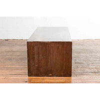 Indian 19th Century Low Altar Table with Underglaze Snake Skin Pattern