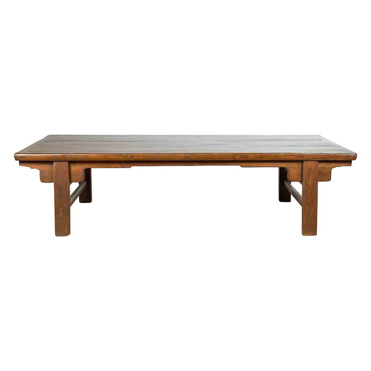 Chinese Qing Dynasty 19th Century Wide Coffee Table with Carved Spandrels-1. Asian & Chinese Furniture, Art, Antiques, Vintage Home Décor for sale at FEA Home