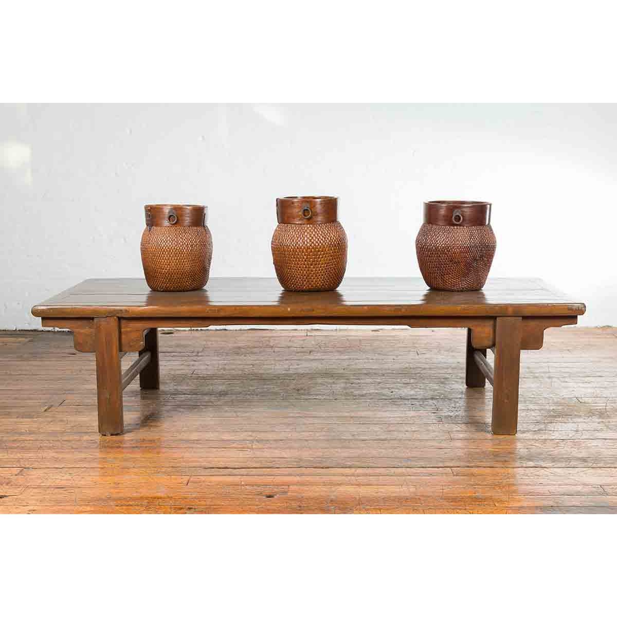 Chinese Qing Dynasty 19th Century Wide Coffee Table with Carved Spandrels-3. Asian &amp; Chinese Furniture, Art, Antiques, Vintage Home Décor for sale at FEA Home