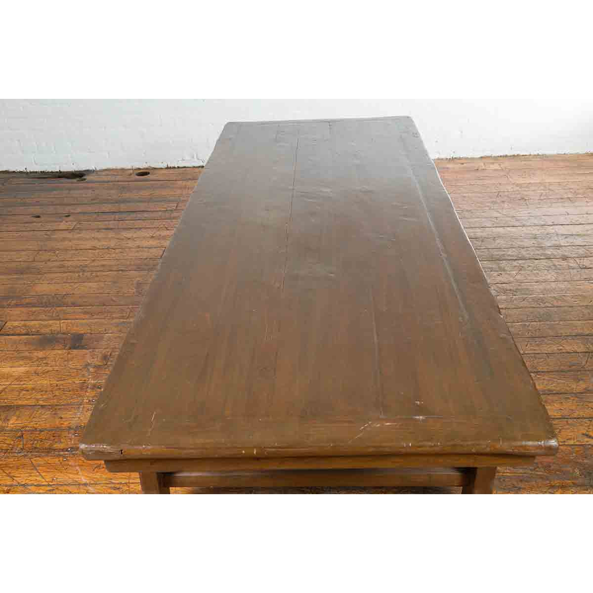 Chinese Qing Dynasty 19th Century Wide Coffee Table with Carved Spandrels-8. Asian &amp; Chinese Furniture, Art, Antiques, Vintage Home Décor for sale at FEA Home