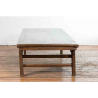 Chinese Qing Dynasty 19th Century Wide Coffee Table with Carved Spandrels