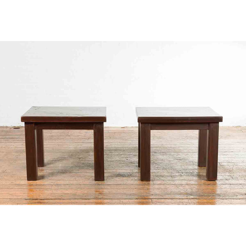 Chinese Contemporary Side Tables in Dark Patina-YN7201-2. Asian & Chinese Furniture, Art, Antiques, Vintage Home Décor for sale at FEA Home