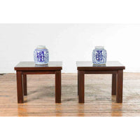 Chinese Contemporary Side Tables in Dark Patina