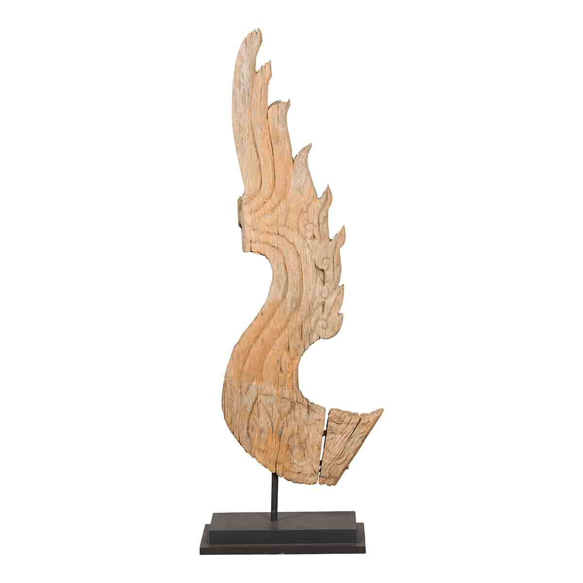 Thai Hand-Carved Wood Temple Dragon Sculpture-1. Asian & Chinese Furniture, Art, Antiques, Vintage Home Décor for sale at FEA Home