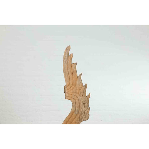 Thai Hand-Carved Wood Temple Dragon Sculpture-8. Asian & Chinese Furniture, Art, Antiques, Vintage Home Décor for sale at FEA Home