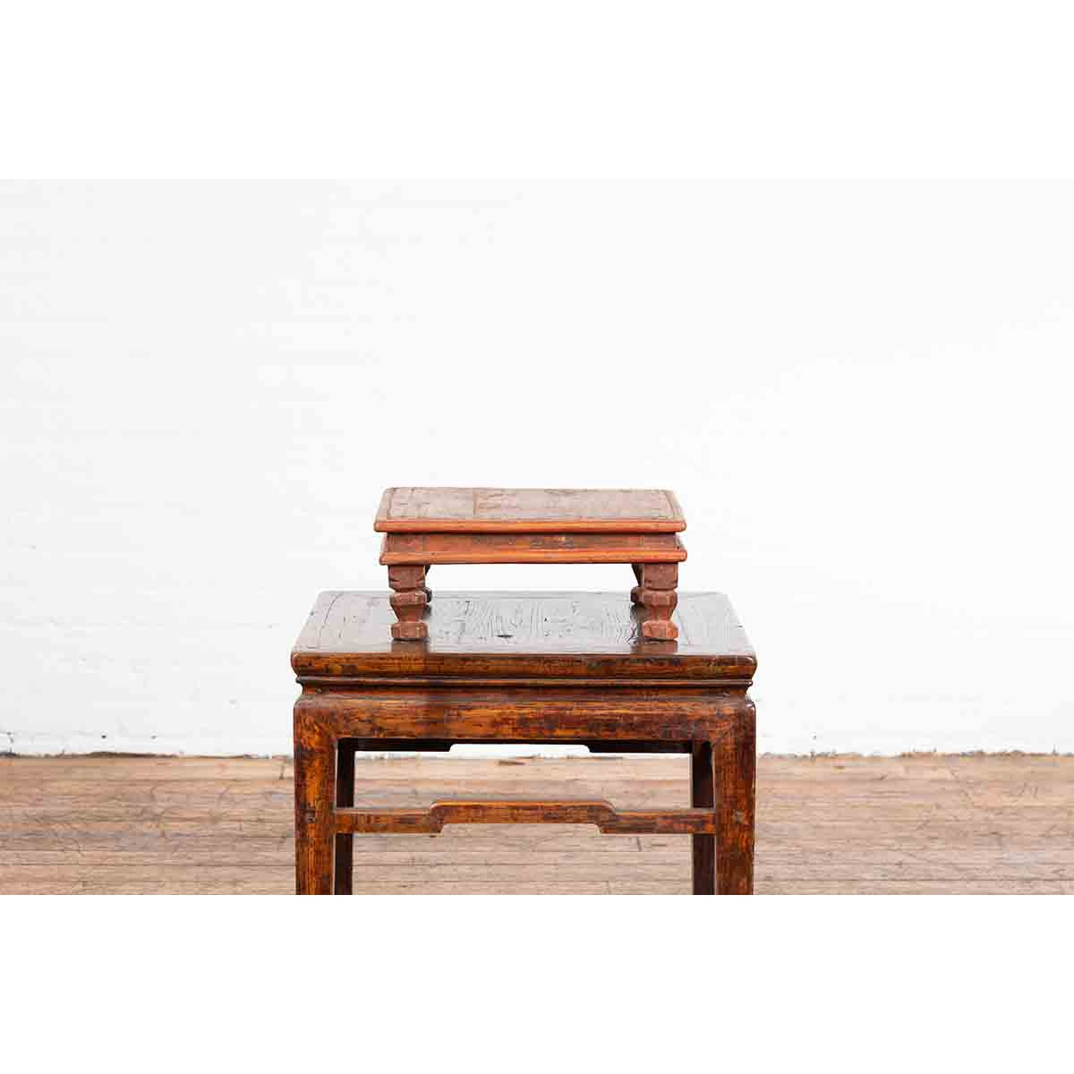 Vintage Low Wooden Indian Prayer Table-2. Asian & Chinese Furniture, Art, Antiques, Vintage Home Décor for sale at FEA Home