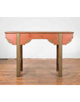 Chinese Qing Dynasty Period 19th Century Tall Red and Green Altar Console Table-4. Asian & Chinese Furniture, Art, Antiques, Vintage Home Décor for sale at FEA Home