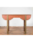 Chinese Qing Dynasty Period 19th Century Tall Red and Green Altar Console Table-8. Asian & Chinese Furniture, Art, Antiques, Vintage Home Décor for sale at FEA Home