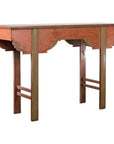 Chinese Qing Dynasty Period 19th Century Tall Red and Green Altar Console Table-1. Asian & Chinese Furniture, Art, Antiques, Vintage Home Décor for sale at FEA Home