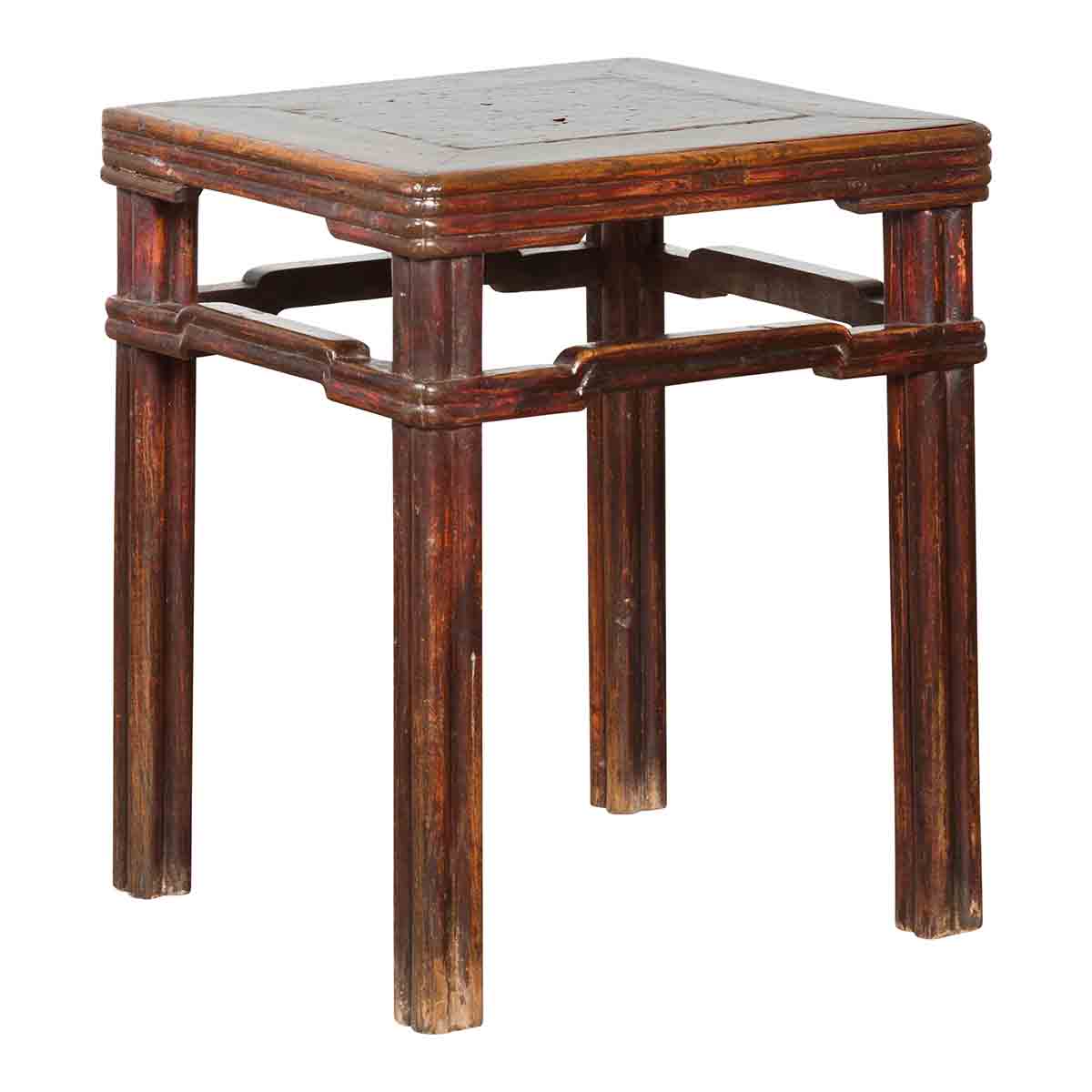 Chinese Qing Dynasty Period 19th Century Side Table with Humpback Stretchers-1. Asian & Chinese Furniture, Art, Antiques, Vintage Home Décor for sale at FEA Home