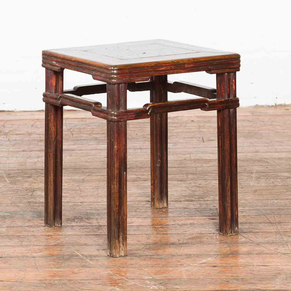 Chinese Qing Dynasty Period 19th Century Side Table with Humpback Stretchers-2. Asian & Chinese Furniture, Art, Antiques, Vintage Home Décor for sale at FEA Home