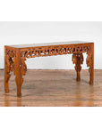 Vintage Indonesian Altar Console Table with Carved Apron and Square Feet-2. Asian & Chinese Furniture, Art, Antiques, Vintage Home Décor for sale at FEA Home