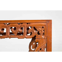 Vintage Indonesian Altar Console Table with Carved Apron and Square Feet-YN7246-8. Asian & Chinese Furniture, Art, Antiques, Vintage Home Décor for sale at FEA Home