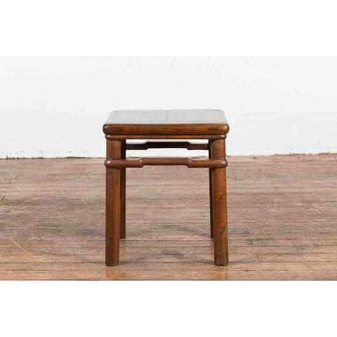 Chinese Qing Dynasty Period 19th Century Side Table with Humpback Stretchers-13. Asian & Chinese Furniture, Art, Antiques, Vintage Home Décor for sale at FEA Home