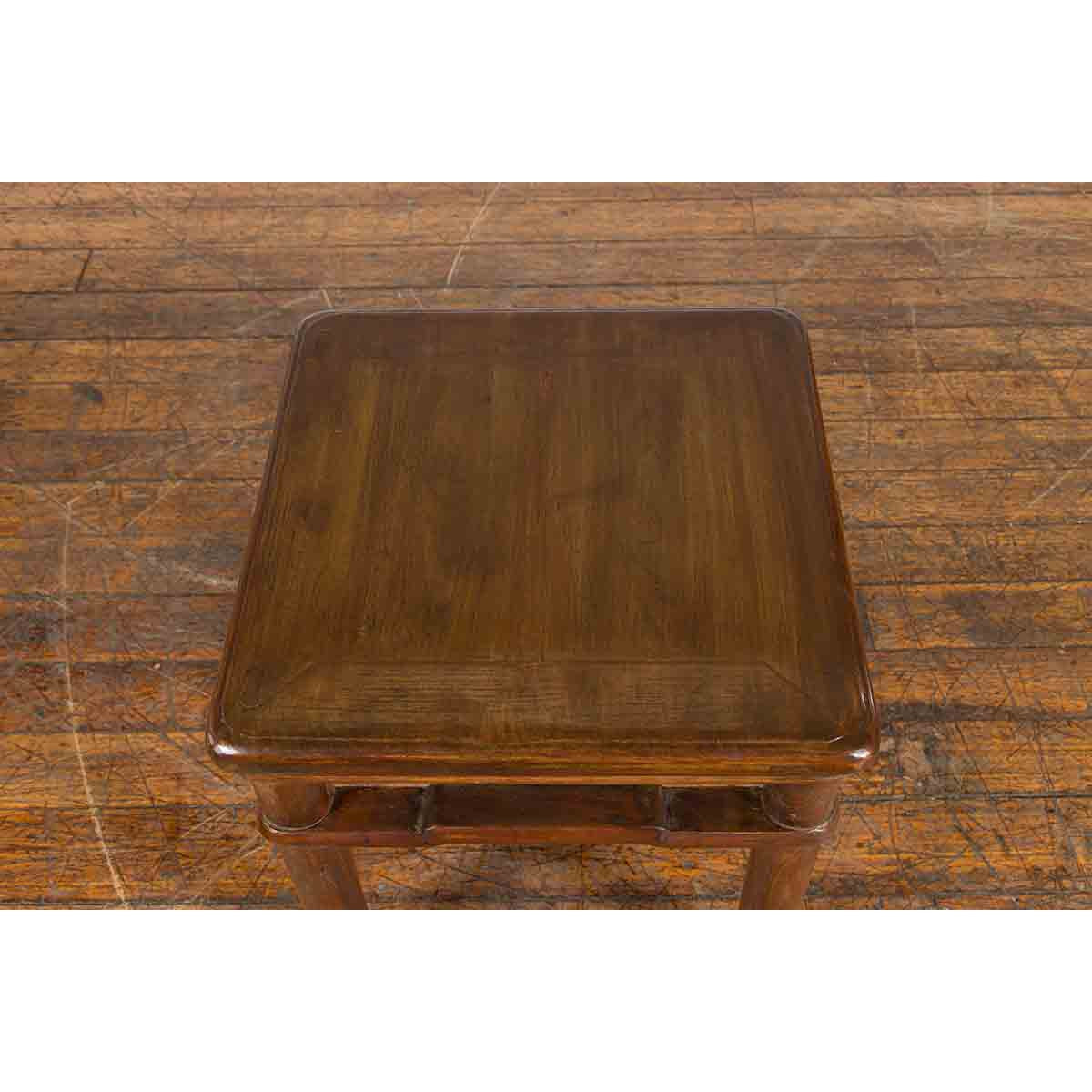 Chinese Qing Dynasty Period 19th Century Side Table with Humpback Stretchers-8. Asian &amp; Chinese Furniture, Art, Antiques, Vintage Home Décor for sale at FEA Home