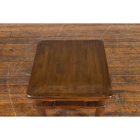 Chinese Qing Dynasty Period 19th Century Side Table with Humpback Stretchers