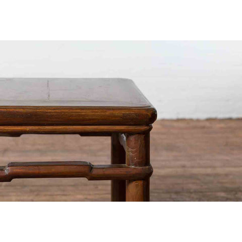 Chinese Qing Dynasty Period 19th Century Side Table with Humpback Stretchers-5. Asian & Chinese Furniture, Art, Antiques, Vintage Home Décor for sale at FEA Home