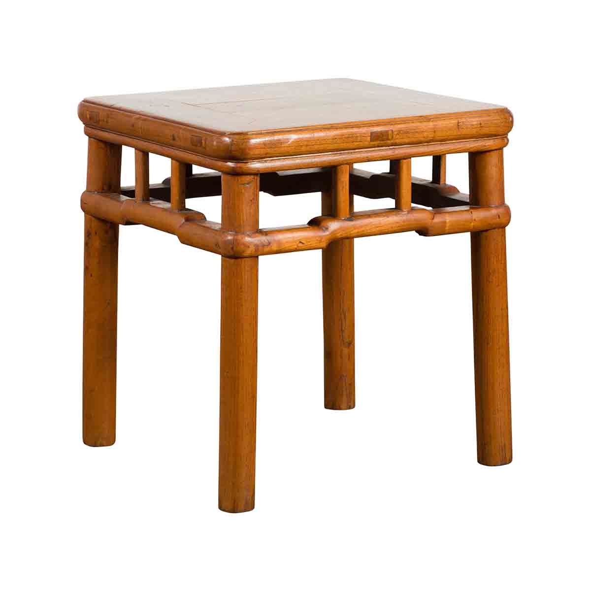 Chinese Vintage Ming Dynasty Style Accent Side Table with Humpback Stretcher-1. Asian & Chinese Furniture, Art, Antiques, Vintage Home Décor for sale at FEA Home