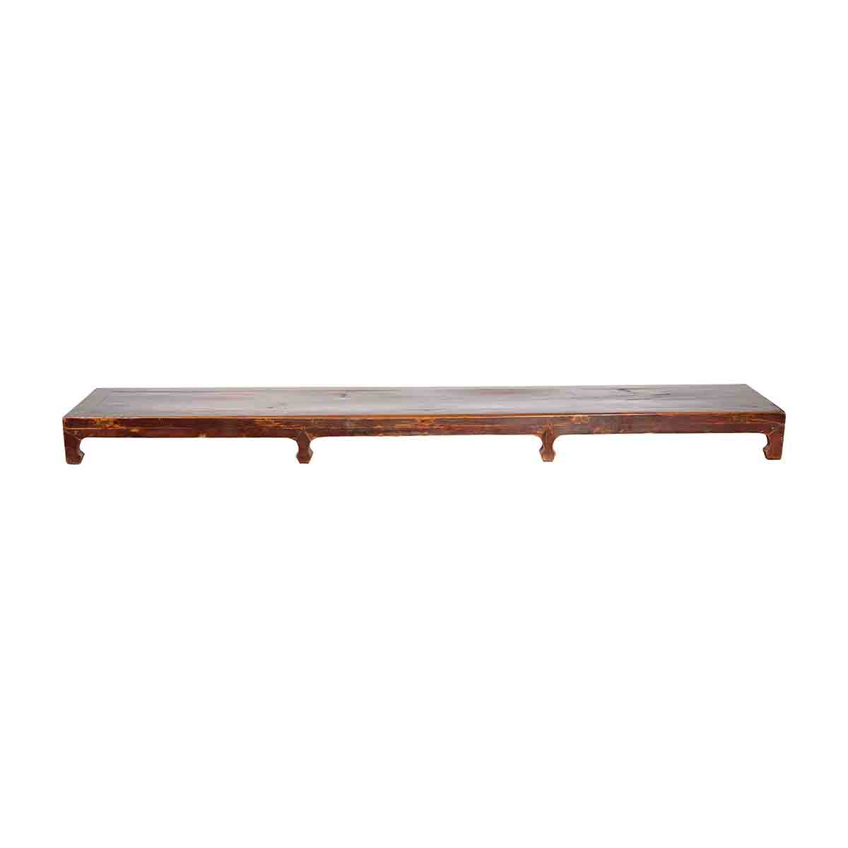 Vintage Low Kang Long Display Table Stand with Eight Carved Feet-1. Asian & Chinese Furniture, Art, Antiques, Vintage Home Décor for sale at FEA Home