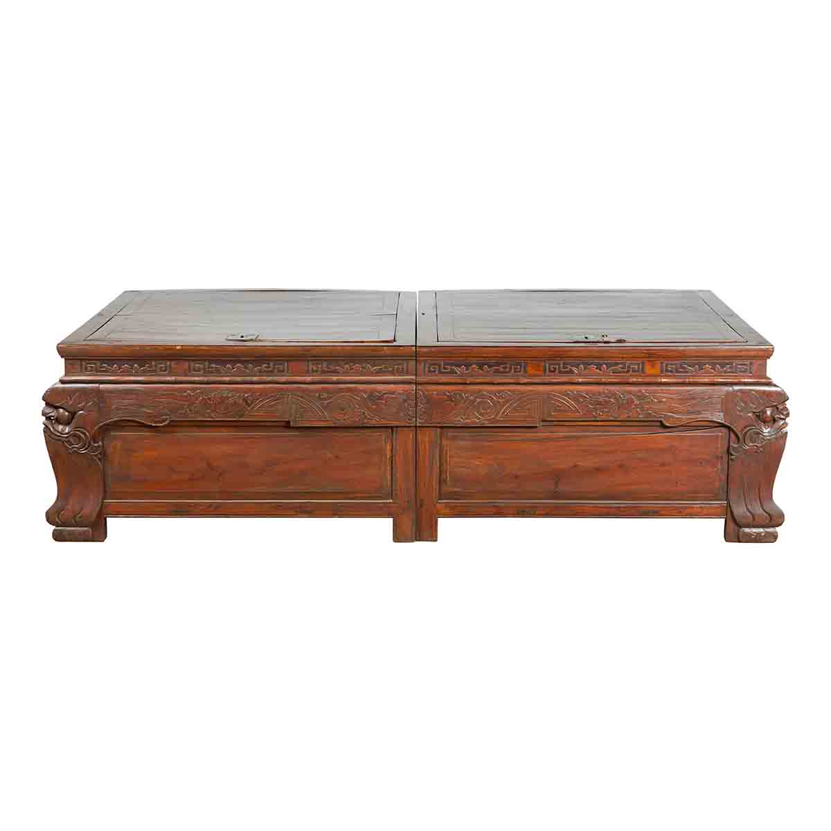 Pair of Chinese Antique Chests Set Together as a Coffee Table-1. Asian & Chinese Furniture, Art, Antiques, Vintage Home Décor for sale at FEA Home