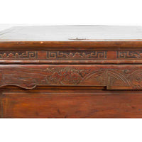 Pair of Chinese Antique Chests with Carved Legs Made into a Long Coffee Table-YN7252-8. Asian & Chinese Furniture, Art, Antiques, Vintage Home Décor for sale at FEA Home